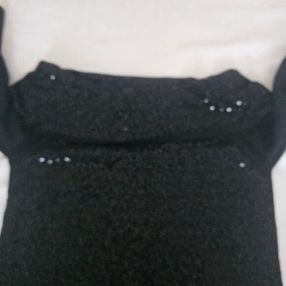 White House Black Market Cashmere Blend Sparkly Off-Shoulder Pullover Sweater S - Picture 4 of 11